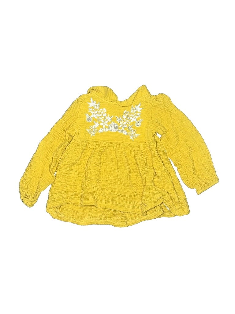 Pre-owned Tahari Kids' Long Sleeve Blouse In Yellow