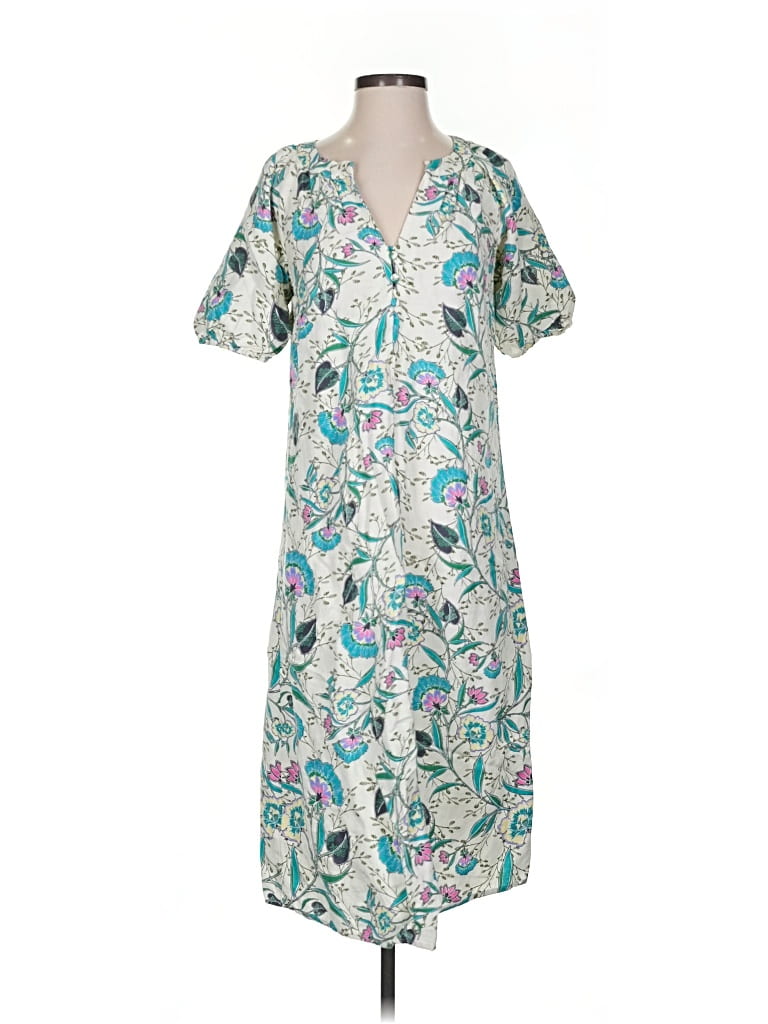 Pre-owned Ann Taylor Loft Casual Dress In White