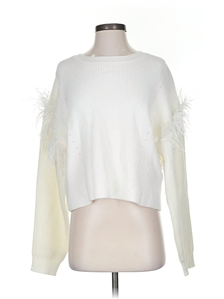 Pre-owned Le Lis Pullover Sweater In White