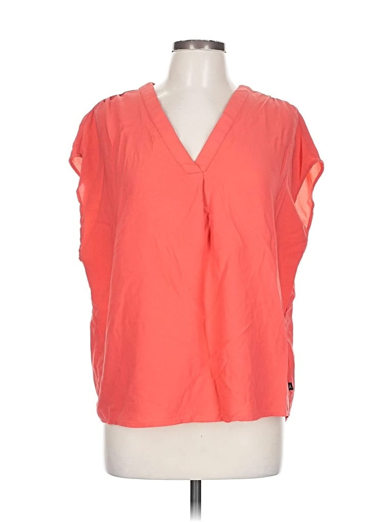 Pre-owned Banana Republic Short Sleeve Blouse In Orange