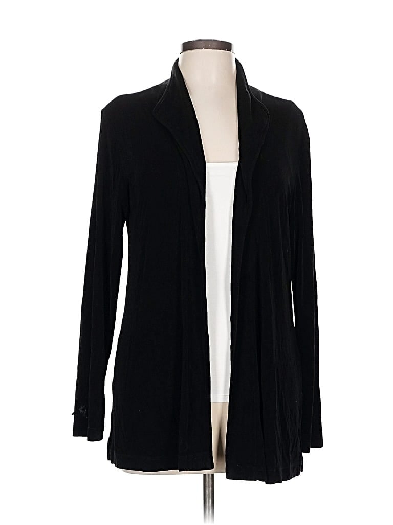 Pre-owned Travelers By Chico's Cardigan Sweater In Black