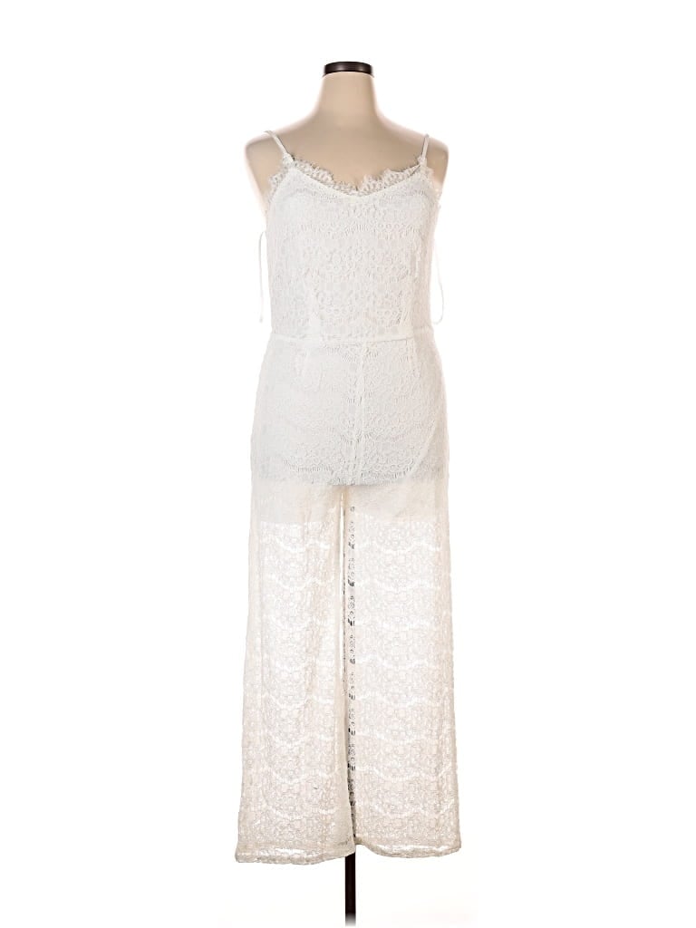 Pre-owned Monteau Jumpsuit In White