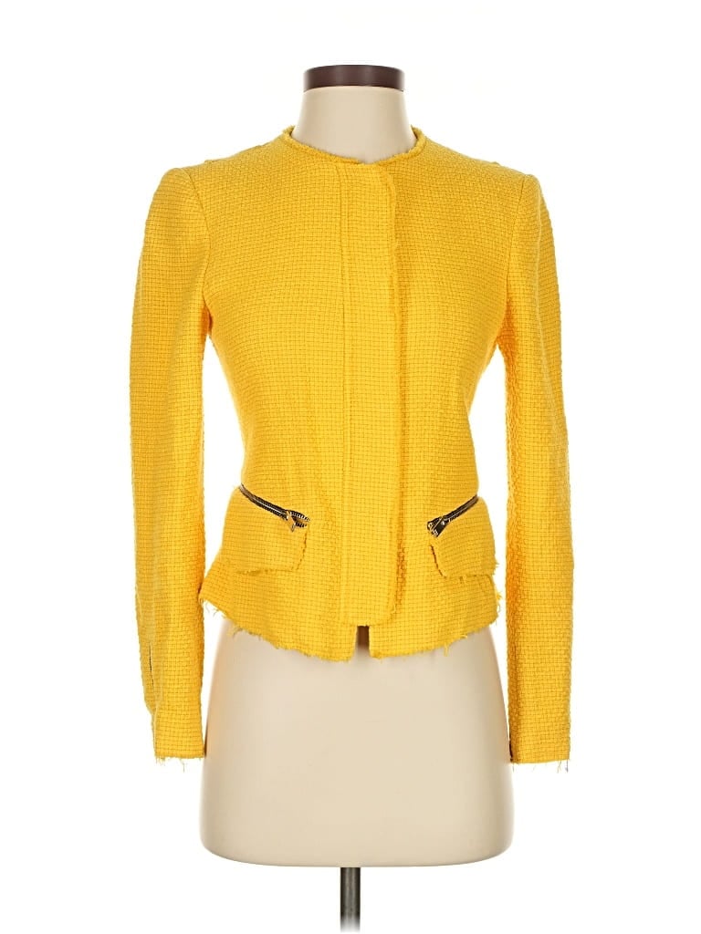 Pre-owned Zara Jacket In Yellow