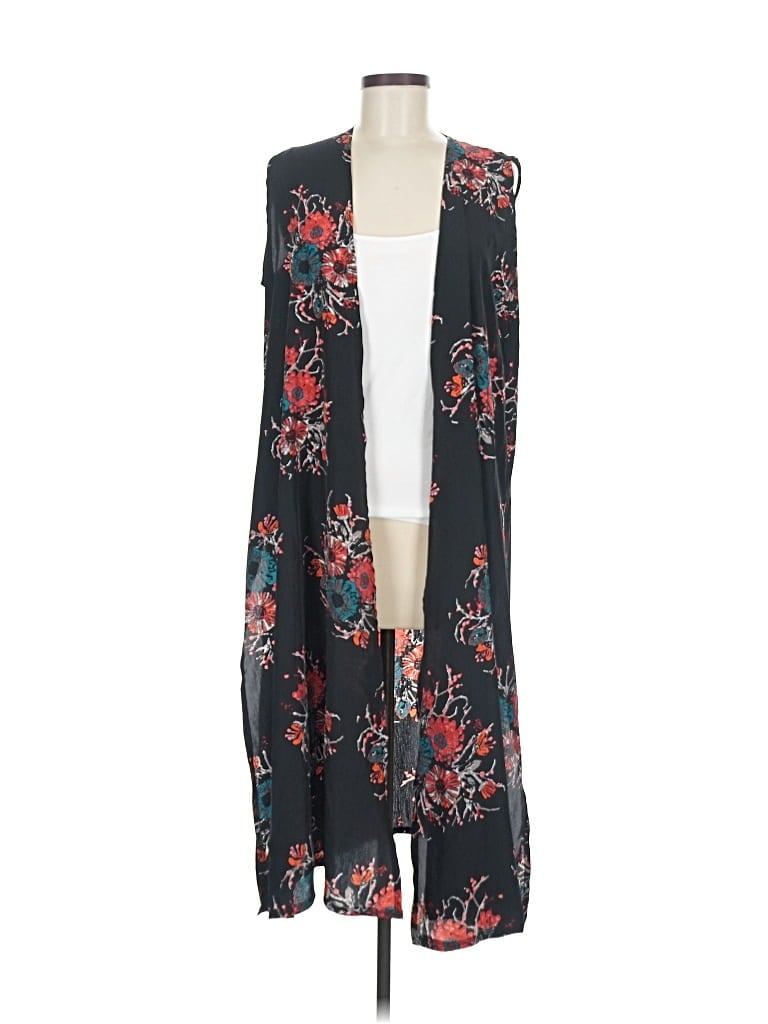 Pre-owned Lularoe Kimono In Black
