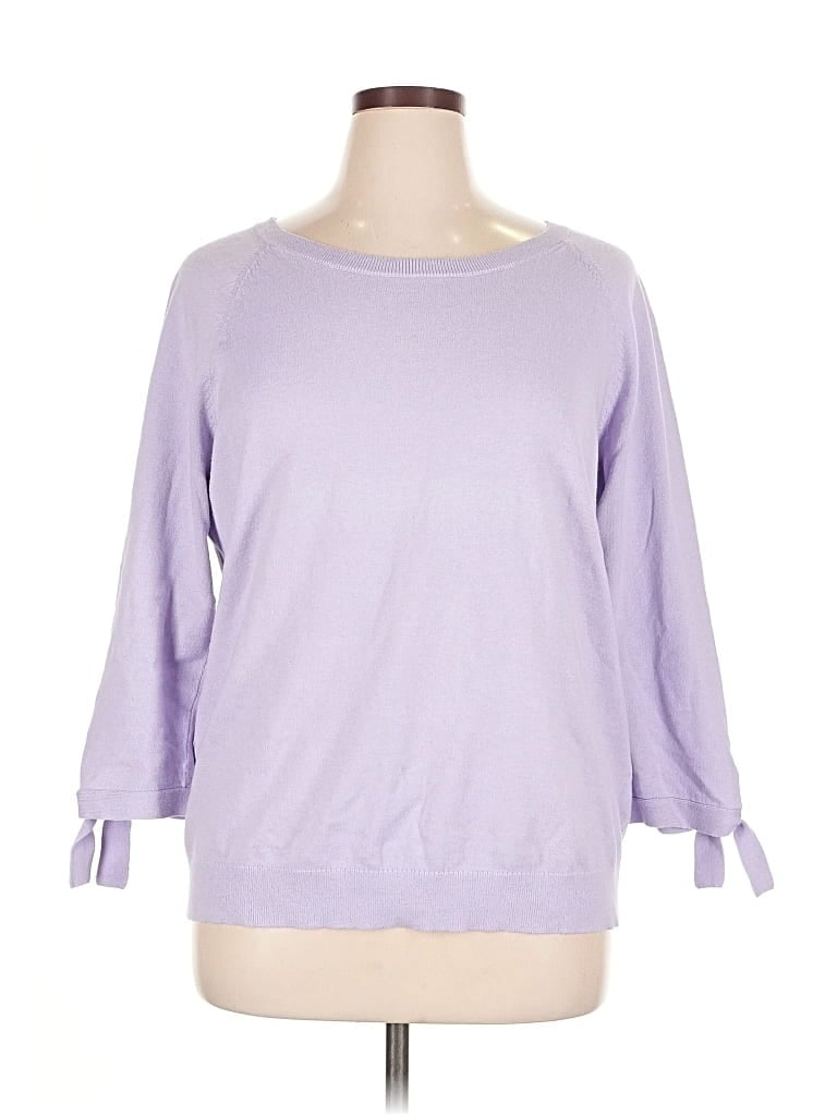 Pre-owned Lands' End Sweatshirt In Purple