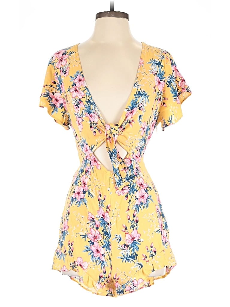 Pre-owned Cotton Candy La Romper In Yellow