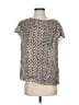 W by Worth Chevron-herringbone Gray Short Sleeve Blouse Size S - photo 1