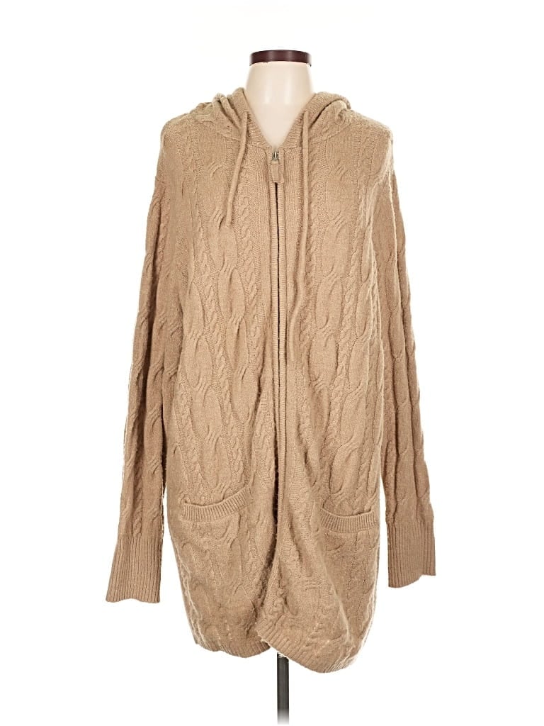 Pre-owned Assorted Brands Cardigan Sweater In Brown