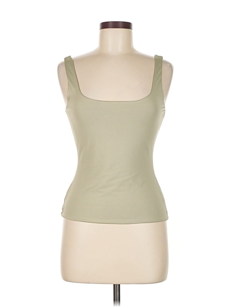 Pre-owned Hello Molly Tank Top Green Strapless Neckline Tops