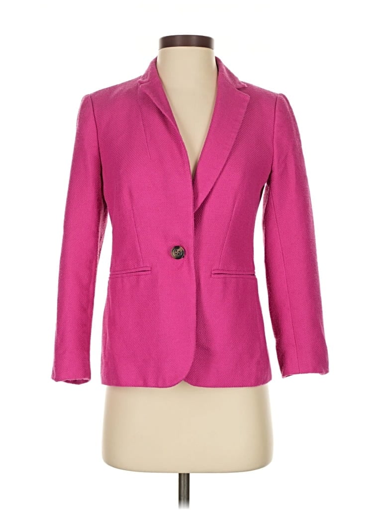 Pre-owned Ann Taylor Blazer Jacket In Pink