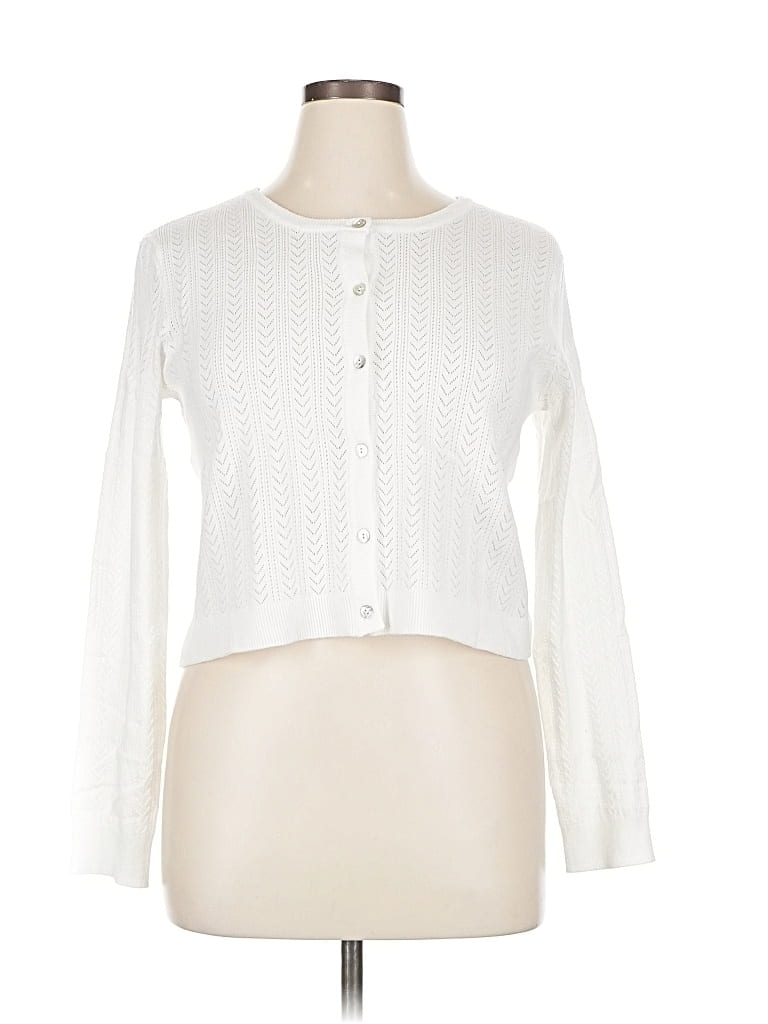Pre-owned Volcom Long Sleeve Blouse In White