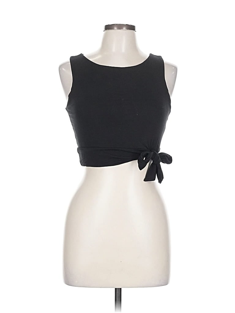 Pre-owned Final Touch Tank Top Black Strapless Neckline Tops