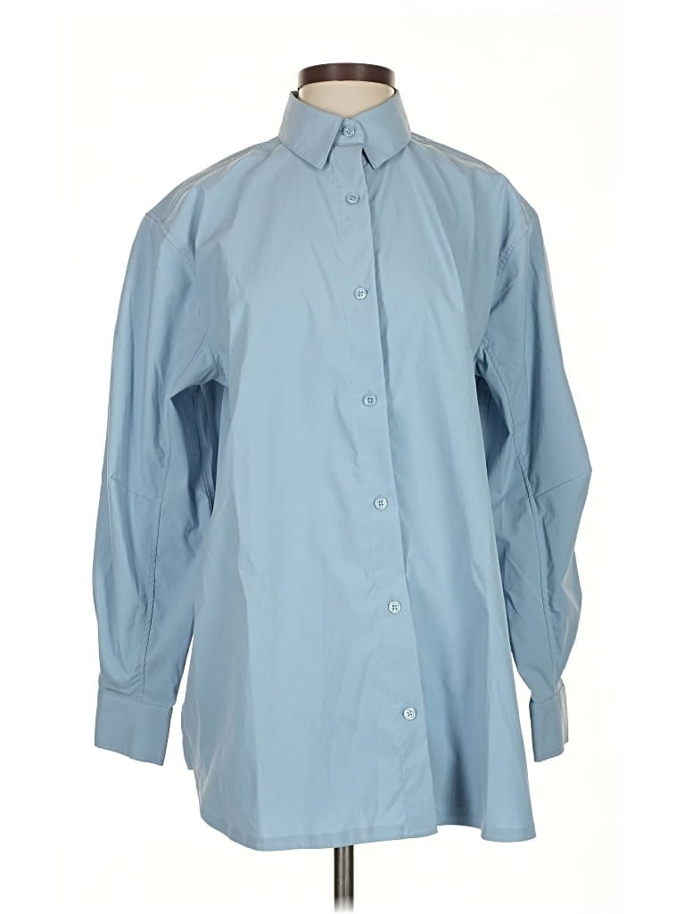 Pre-owned Athleta 3/4 Sleeve Blouse In Blue