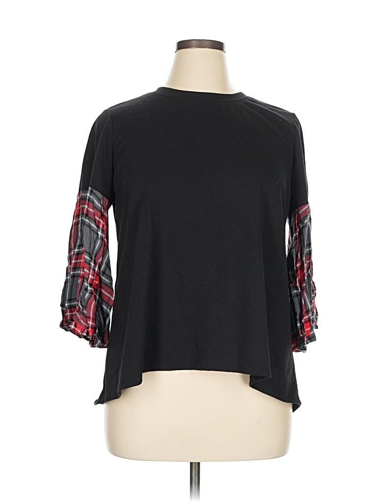 Pre-owned Hannah 3/4 Sleeve T-shirt In Black