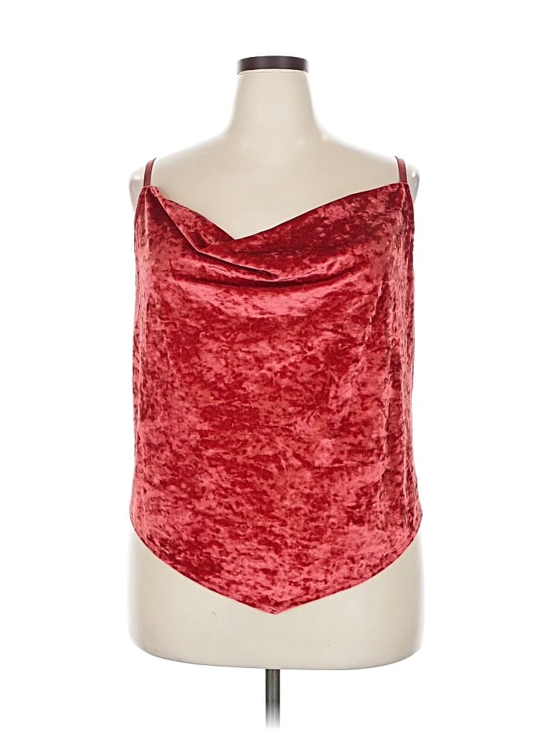 Pre-owned Torrid Sleeveless Top Red Strapless Neckline Tops
