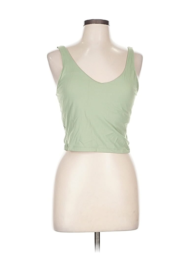 Pre-owned Unbranded Tank Top Green Strapless Neckline Tops