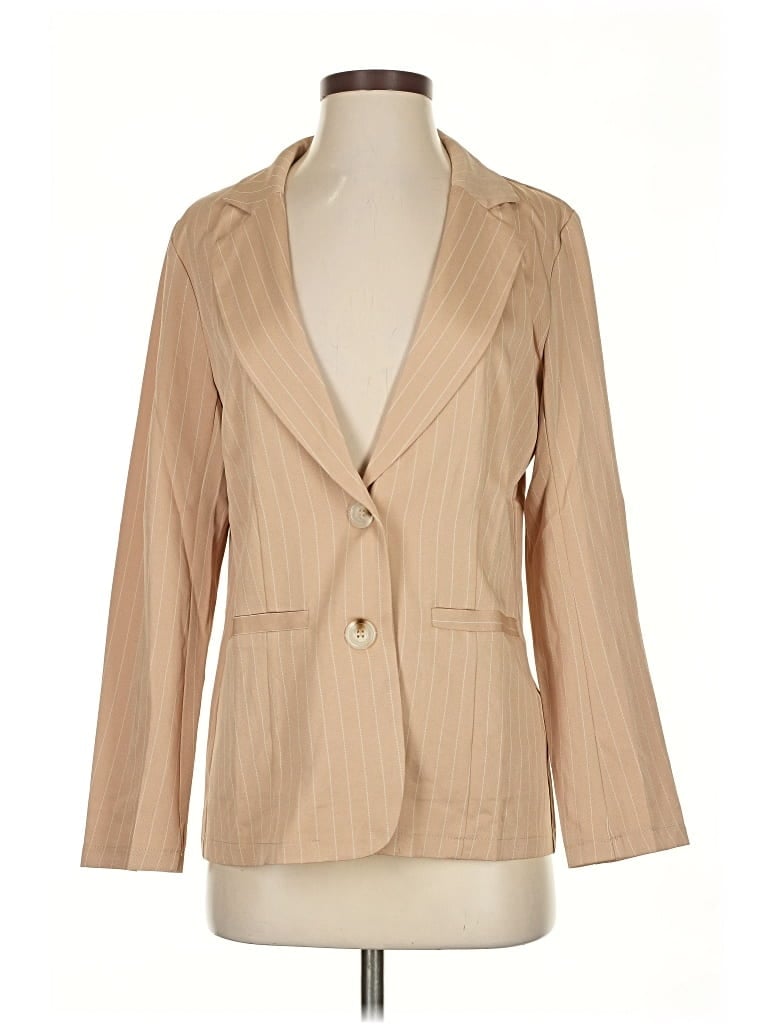 Simplee Blazer Jacket In Brown