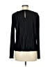 Ann Taylor LOFT 100% Polyester Black Long Sleeve Top Size M - photo 2