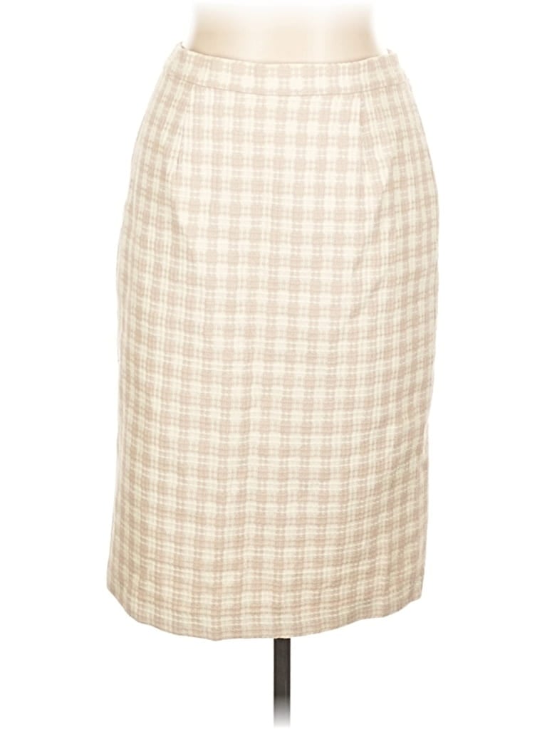 Pre-owned Jjill Formal Skirt In White