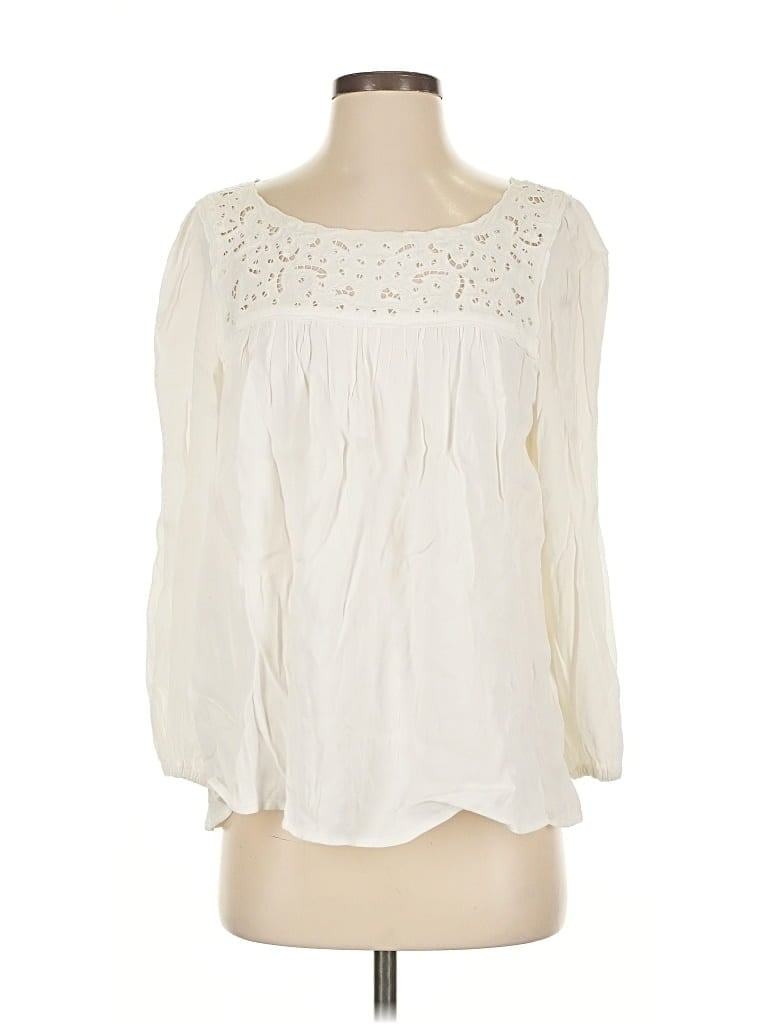 Pre-owned Joie 3/4 Sleeve Blouse In White