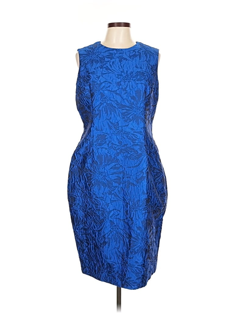 Pre-owned Carmen Marc Valvo Cocktail Dress In Blue