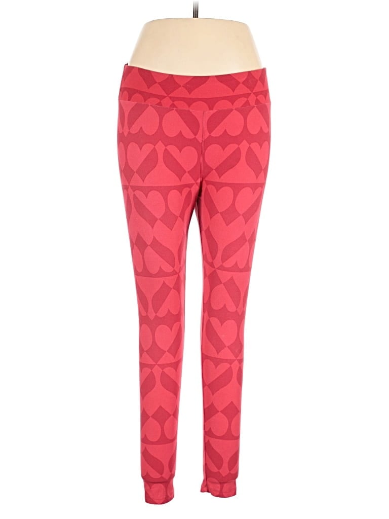 Pre-owned Lularoe Active Pants In Red