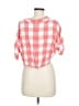 Express 100% Viscose Checkered-gingham Pink Short Sleeve Blouse Size M - photo 2