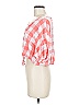Express 100% Viscose Checkered-gingham Pink Short Sleeve Blouse Size M - photo 5