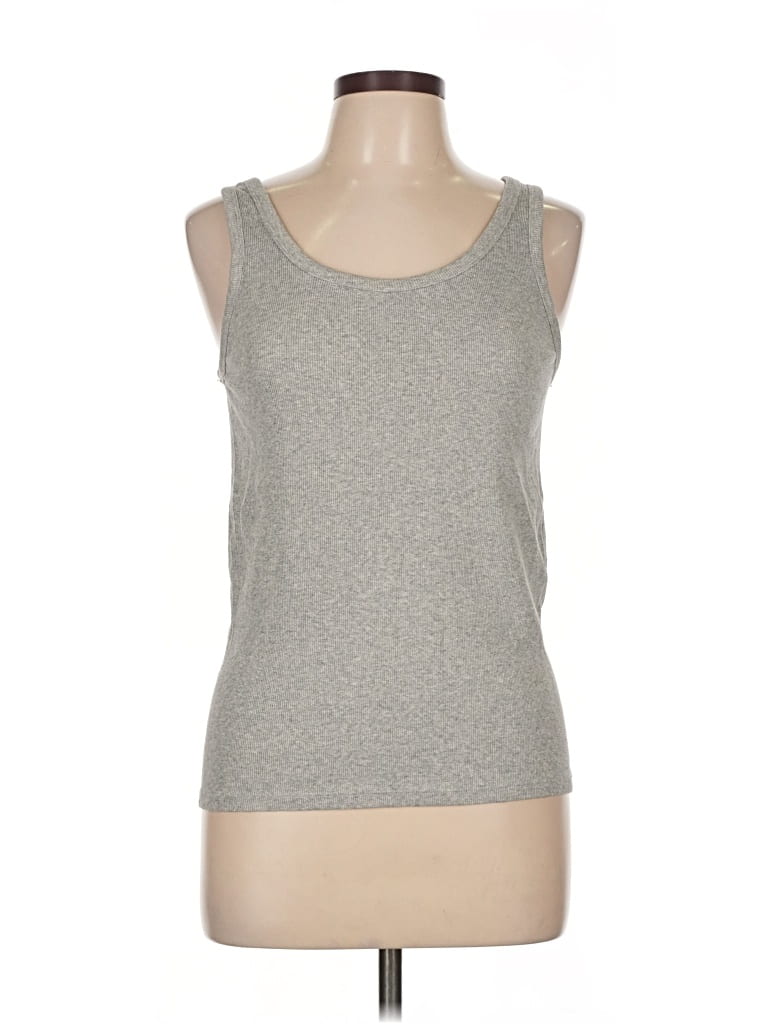 Pre-owned Quince Tank Top Gray Strapless Neckline Tops