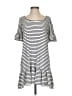 Max Studio Stripes White Casual Dress Size XS - photo 1