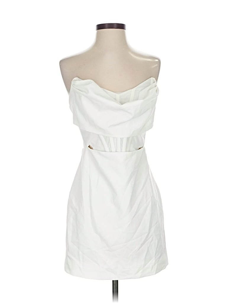 Pre-owned Nbd Cocktail Dress In White
