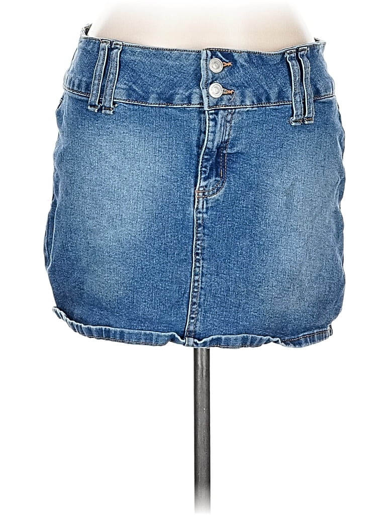 Pre-owned Refuge Denim Skirt In Blue