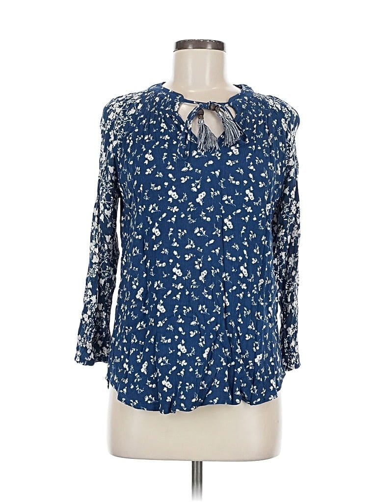 Pre-owned Mason & Belle 3/4 Sleeve Blouse In Blue