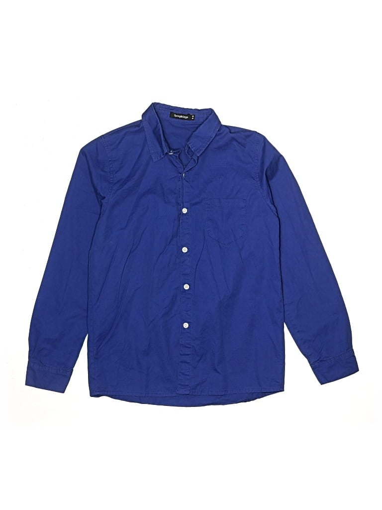 Pre-owned Atmosphere Long Sleeve Button Down Shirt In Blue