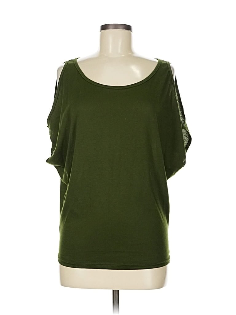 Pre-owned Unbranded 3/4 Sleeve T-shirt In Green