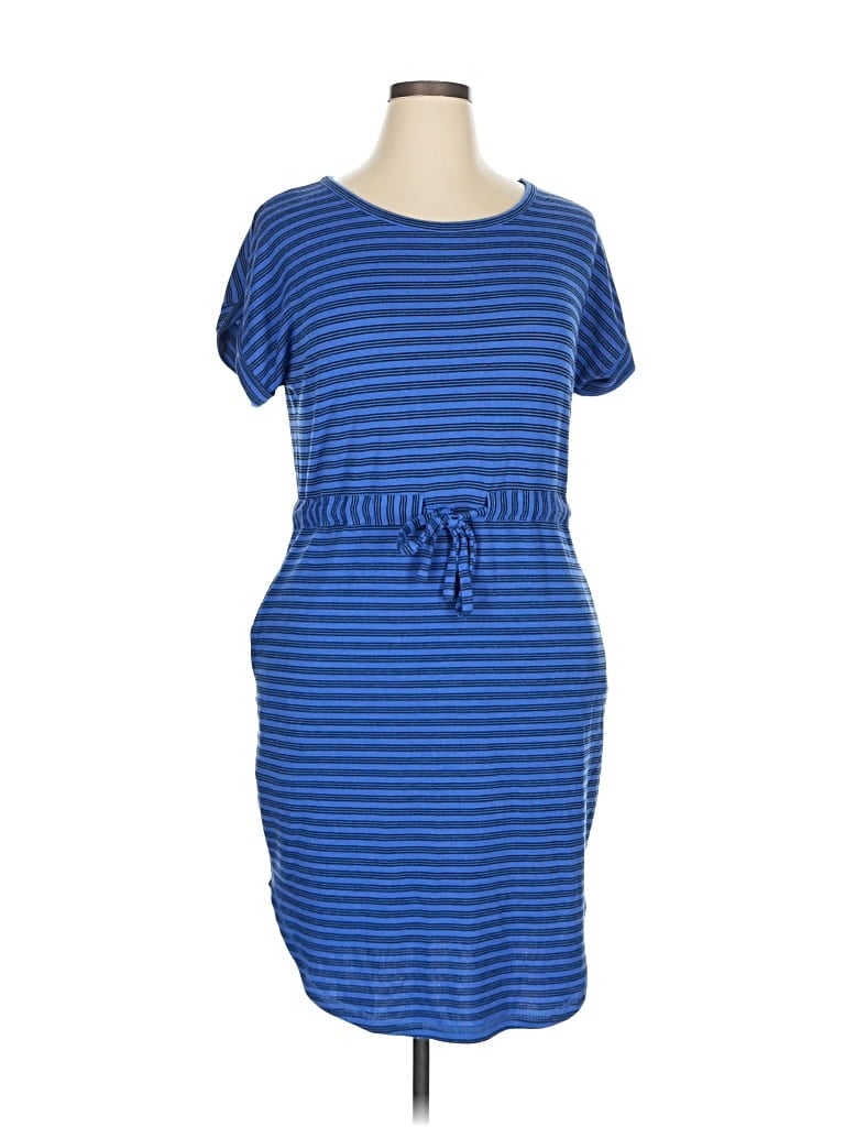 Pre-owned T By Talbots Casual Dress In Blue