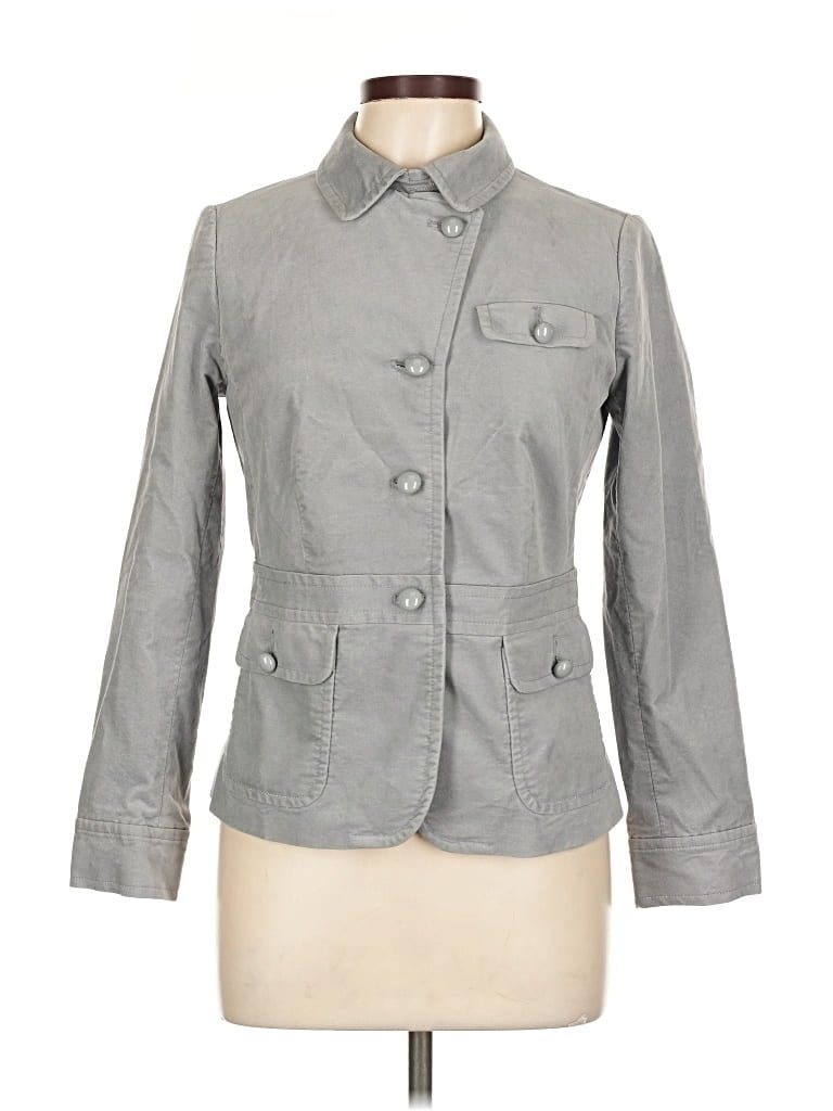Pre-owned Talbots Blazer Jacket In Gray