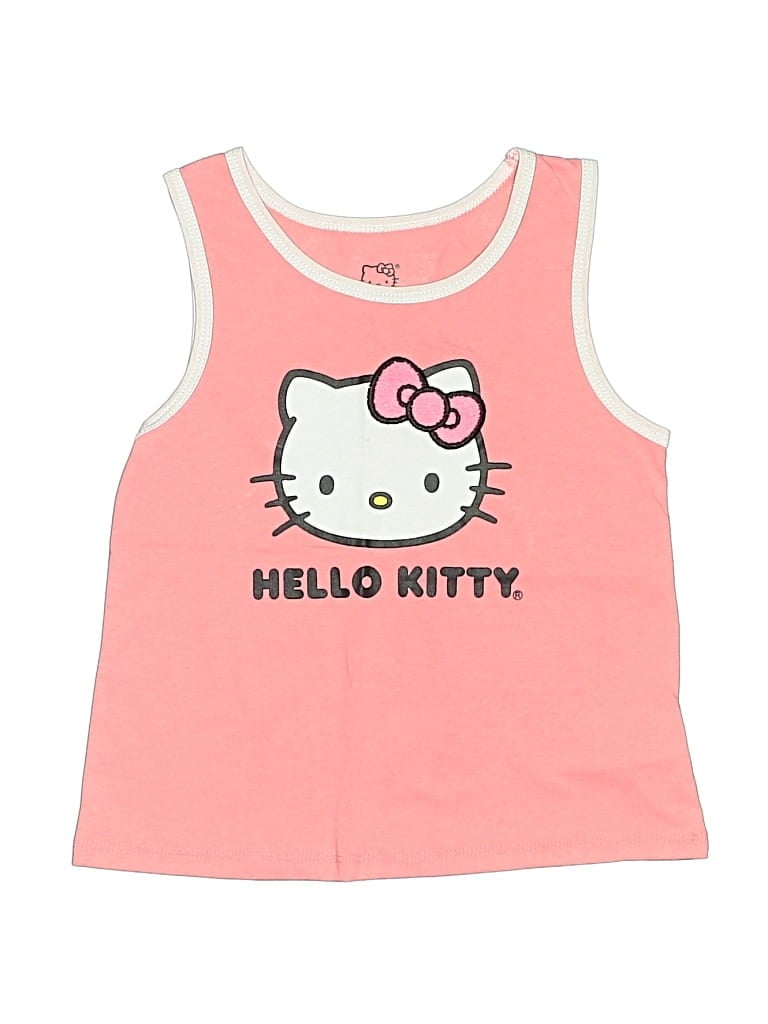 Pre-owned Hello Kitty Kids' Sleeveless T-shirt In Pink