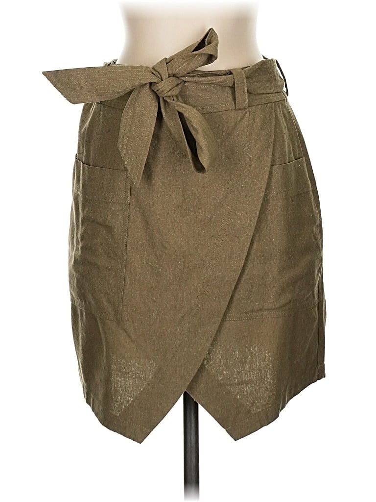 Pre-owned Madewell Silk Skirt In Brown