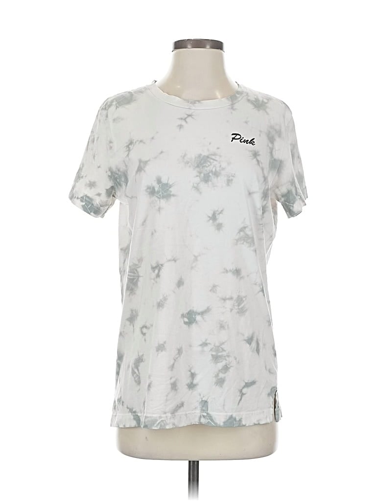 Pre-owned Victoria's Secret Pink Short Sleeve T-shirt In Silver