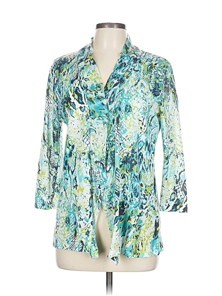 Pre-owned Christopher & Banks Cardigan Sweater In Blue