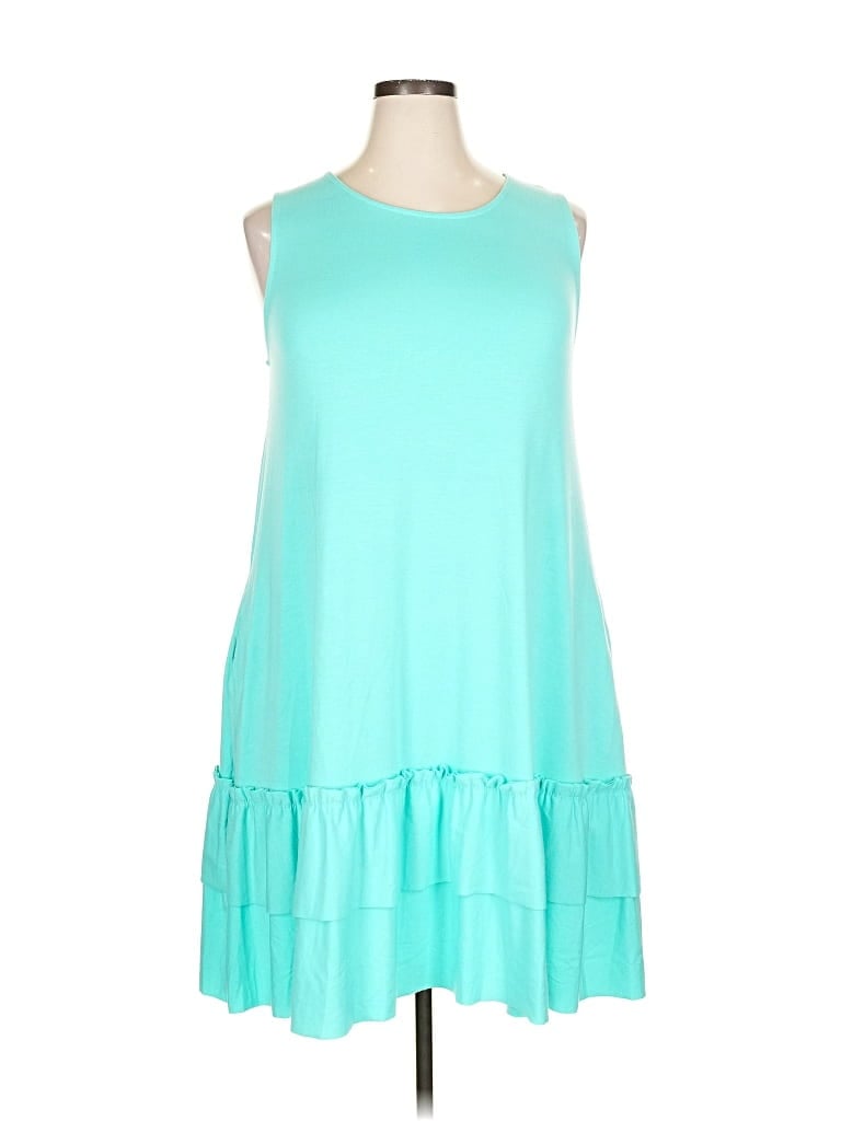 Pre-owned Zenana Casual Dress In Blue