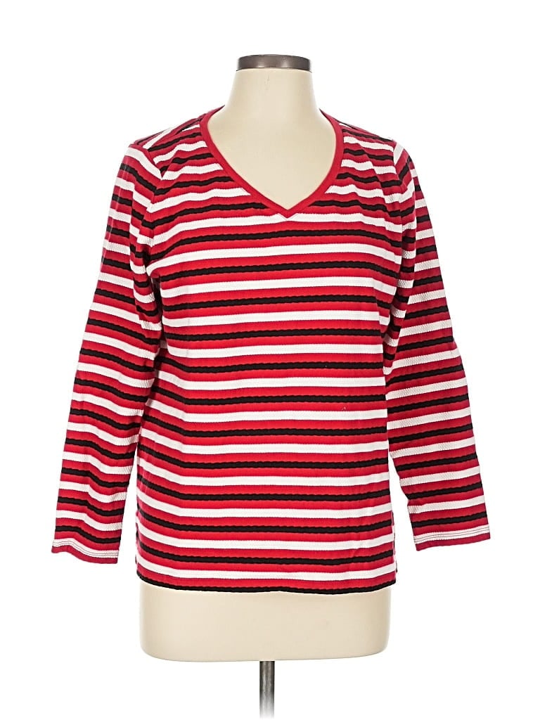 Pre-owned Talbots 3/4 Sleeve T-shirt In Red