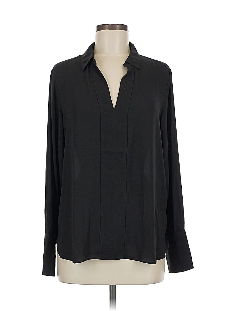 Pre-owned Express Long Sleeve Blouse In Black