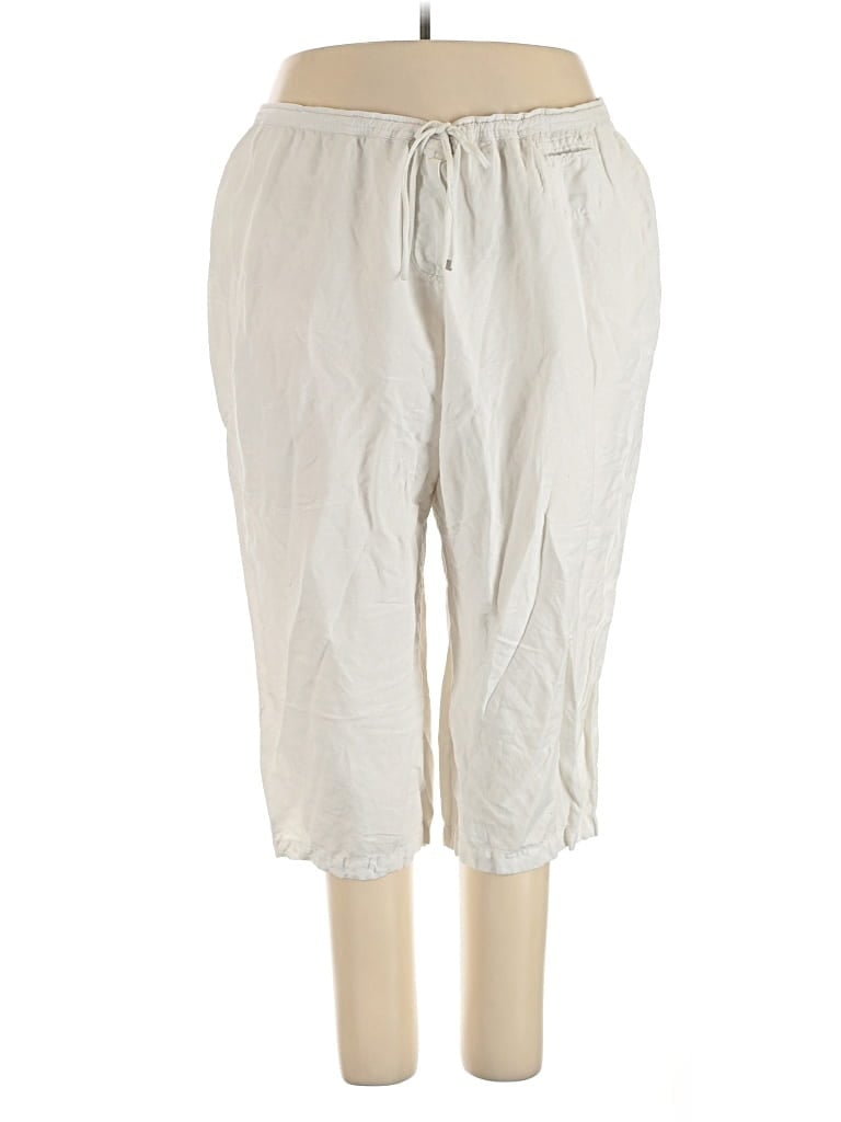 Pre-owned Lane Bryant Linen Pants In Silver
