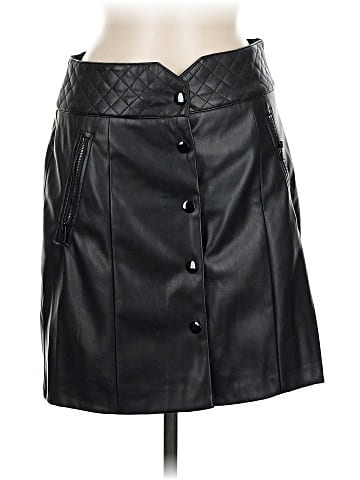 Carmen Carmen Marc Valvo Faux Leather Skirt (view 1)