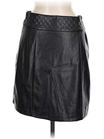 Carmen Carmen Marc Valvo Faux Leather Skirt (view 2)