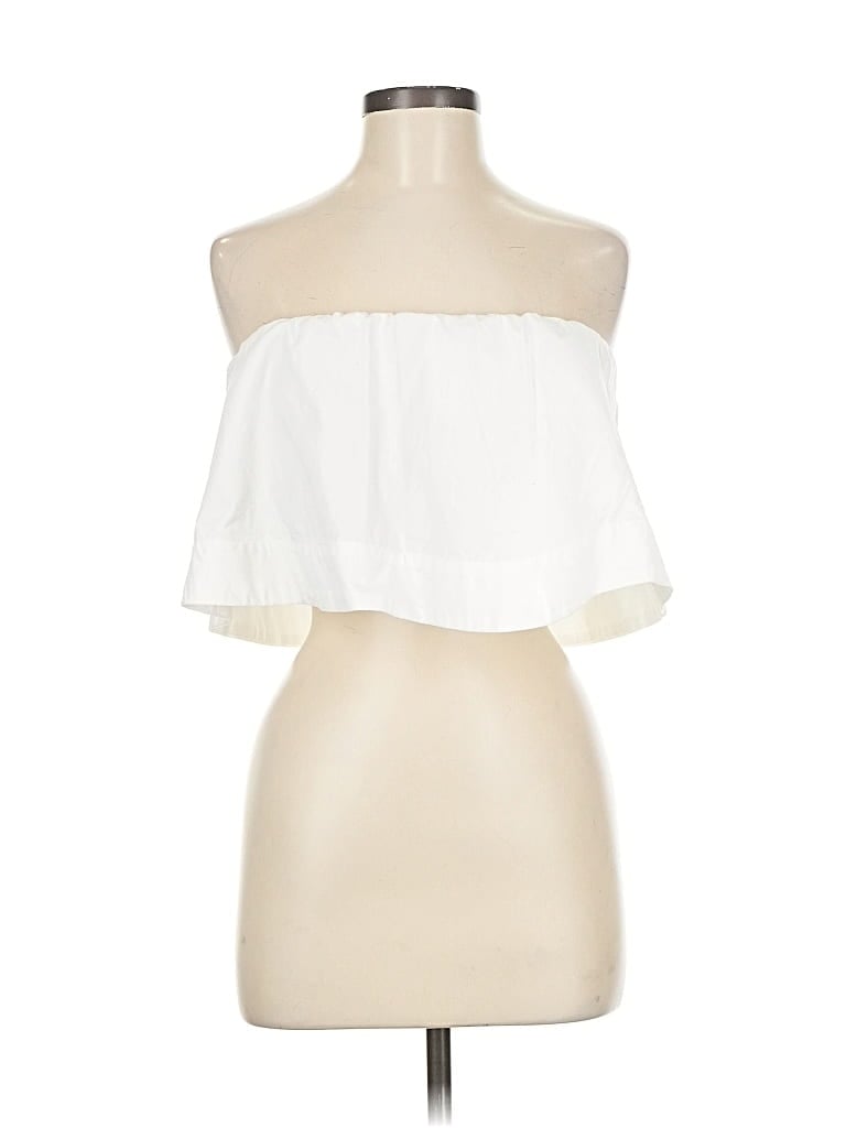 Pre-owned Wilfred Sleeveless Top Ivory Strapless Neckline Tops In White