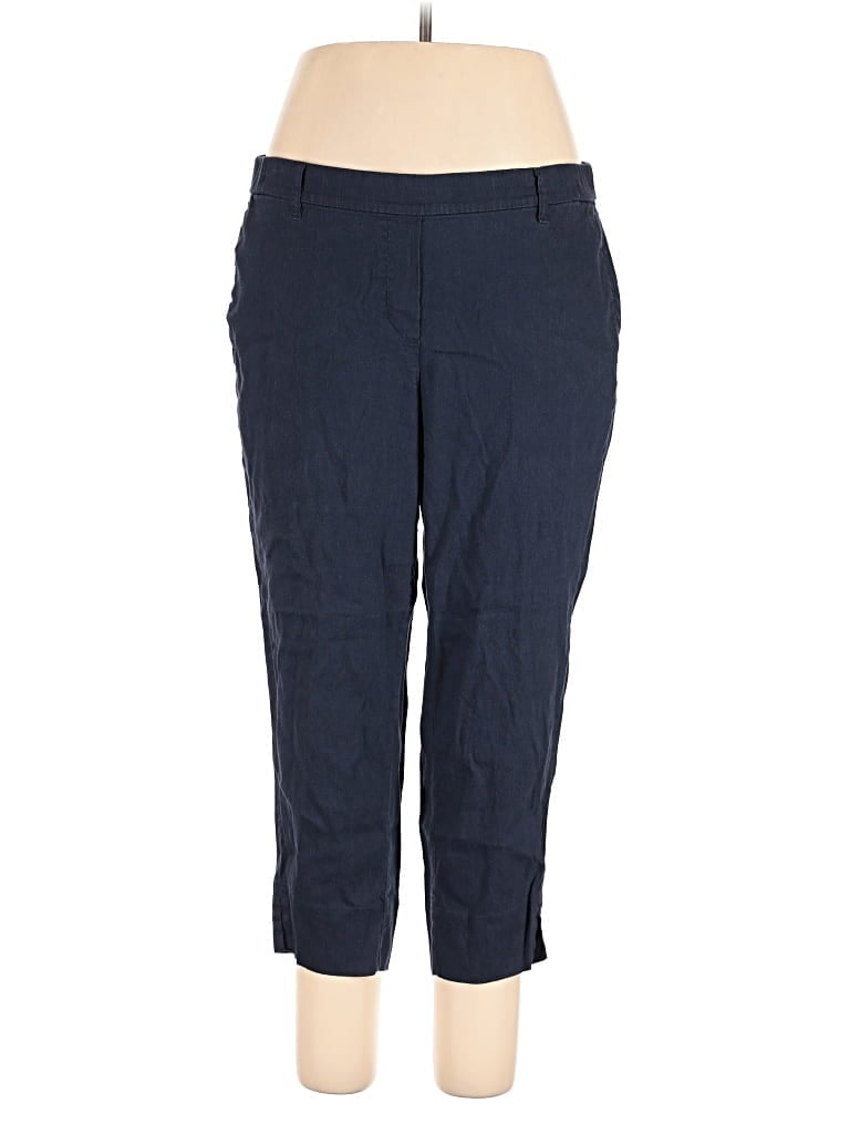 Pre-owned Jjill Linen Pants In Blue