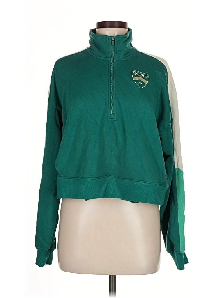 Pre-owned Fabletics Pullover Sweater In Green